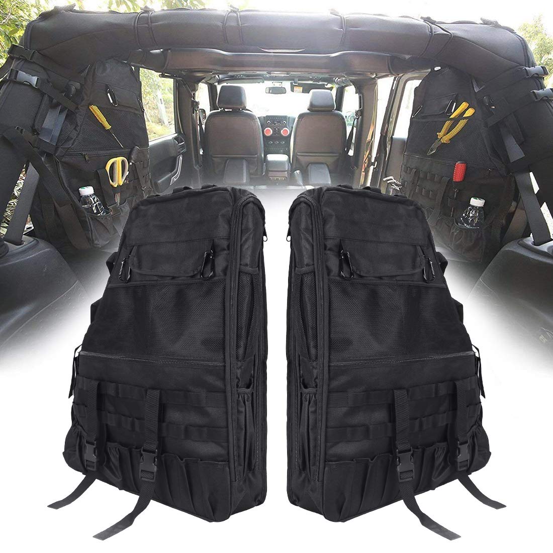 SUPAREE Roll Bar Storage Bag Cargo Cage for 19972020 Jeep Wrangler JK