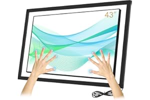 Senisway 43 Inch Interactive 20 Points Multi-Touch Infrared Touch Screen Overlay, IR Touch Screen Panel, Infrared Touch Frame USB Free Driver HID Compatible