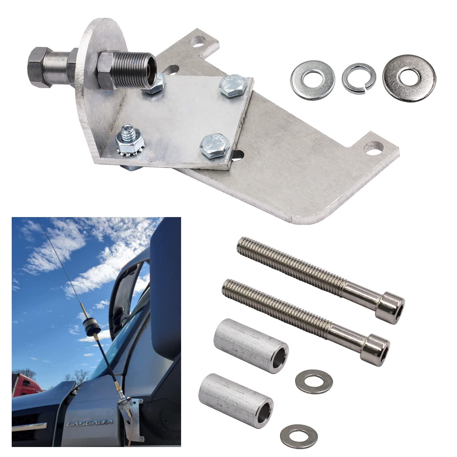 Photo 1 of LOSTAR Fit for 2017-Up Cascadia P4 PCA5502, PC-A55-02 Mirror Antenna Mount Freightliner