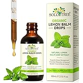 SOLOTREE Lemon Balm Drops, Lemon Balm Tincture for Digestion & Relaxation, Vegan, Non-GMO, Gluten-Free, 2 FL OZ