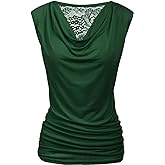 Zeagoo Tank Top for Women Trendy Going Out Tops Sleeveless Shirts Ruched Business Casual Basic Tunic Tops