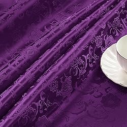 Cobedzy Pureple Satin Fabric by The Yard - 1 Yard