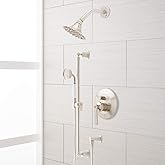 Signature Hardware 436846 Cooper Pressure Balanced Shower System with Single Function Shower Head, Hand Shower, Slide Bar, Ho