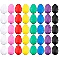 40 Pieces Plastic Egg Shakers Percussion Musical Egg Maracas with 8 for Kids Toys Music Learning DIY Painting