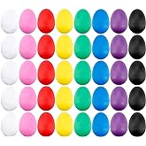 40 Pieces Plastic Egg Shakers Percussion Musical Egg Maracas with 8 for Kids Toys Music Learning DIY Painting