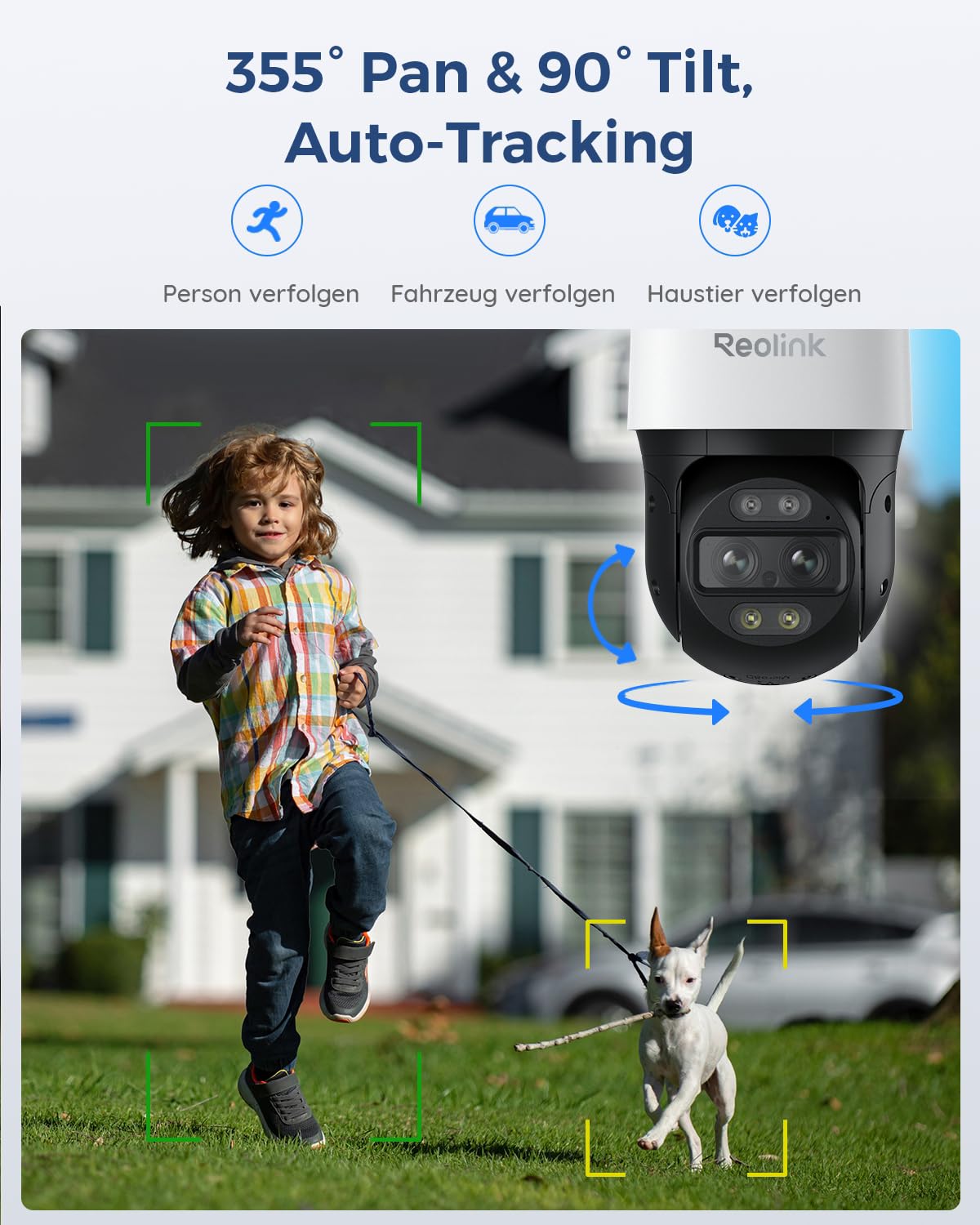 Reolink 4K PTZ PoE Überwachungskamera Außen mit Dual-Objektiv,TrackMix PoE 4
