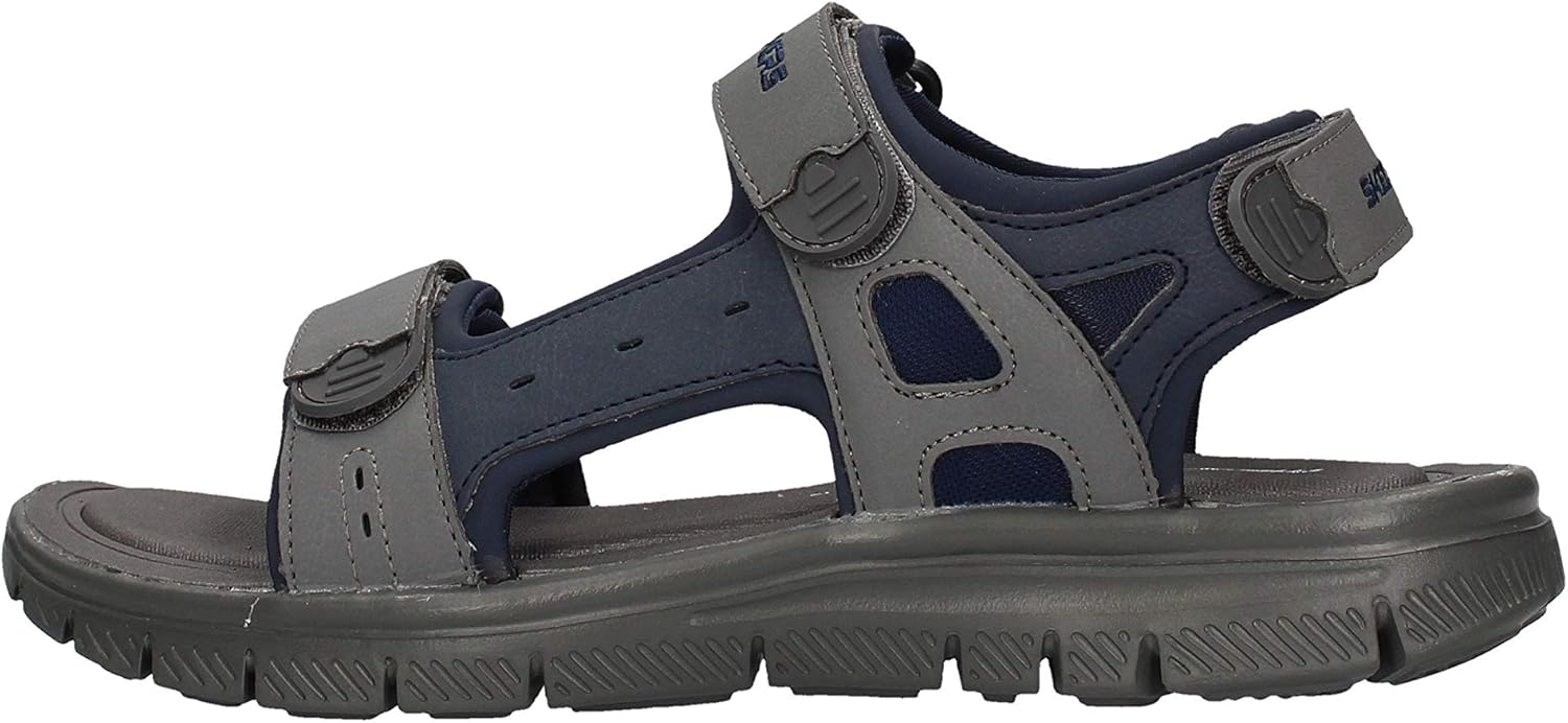 Amazon.com | Skechers Flex Advantage Gray Sandal for Men 51874 NVCC | Sandals