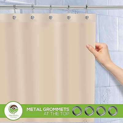 Buy Clean Healthy Living Premium Peva Taupe Shower Curtain Liner With Magnets Suction Cups 70 X 71 Inches Long Online In Indonesia B00o0e60ii