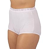 Dixie Belle Women's Panty Lace Trim Full Brief Cotton Underwear 3 Pack