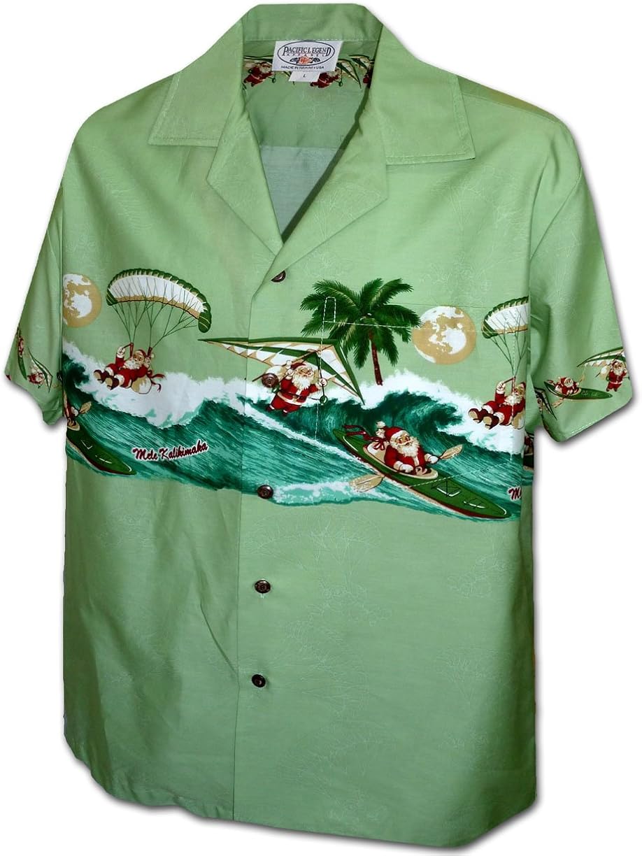 Made in Hawaii Fun Hawaiian Santa Christmas Shirt: Amazon.ca: Clothing