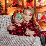 AWAVM 12 Styles Christmas Party Glasses Glitter Costume Eyewear Kids Adults view 3