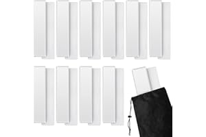 Blueweenly 10 Pcs White Court Line Marker Kit Flat Rectangular Gym Floor Spot Boundary Markers Agility Training Accessories for Soccer Basketball Volleyball Badminton Outdoor