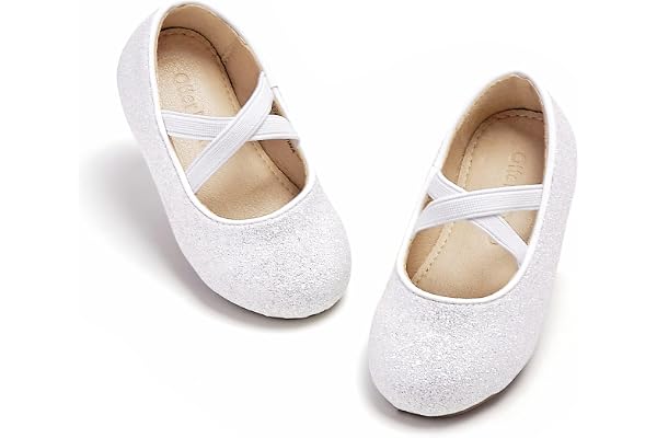 Otter MOMO Toddler Little Girls Princess Shoes Mary Jane Ballerina Flats Flower Girl Dress Shoes