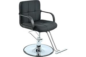 Makaseiya Barber Chair Salon Chair for Hair Stylist with Heavy Duty Hydraulic Pump,Height Adjustment 360° Rotation Shampoo Chair for Tattoo Shampoo Beauty Salon Equipment