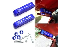 x xotic tech JDM Hood Spacer Hood Riser 3/4" Replacement Front Hood Vent Space Riser Spacer Anodized Blue Aluminum Alloy Billet Compatible with Honda Civic CRX Del Sol, Acura Integra