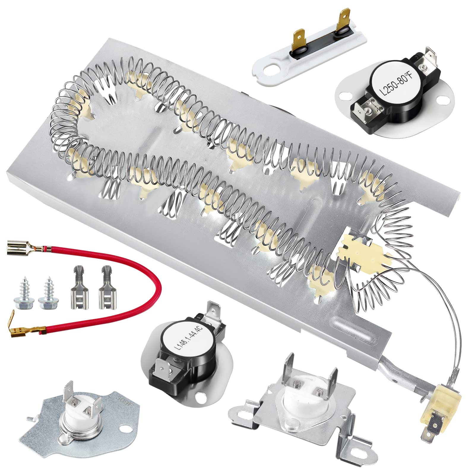 Photo 1 of 3387747 AP6008281 WP3387747 Dryer Heating Element kit-Fit for Whirlpool Cabrio Kenmore He2 Kenmore Elite He3 Maytag Dryers GEW9250PW0 GEQ9800PW1 WD05X30818 GEQ9800PW2 MEDB835DW4 MED9700SQ0 by Blutoget