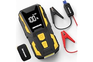 DBPOWER 5000A Jump Starter, 74Wh Car Battery Jump Starter for Up to 10.0L Gas and 8.0L Diesel Engine, 12V Portable Jump Box Battery Pack with Display, LED Light, Jumper Cables, and Storage Case