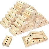 ISUSSER 60 Pieces Wood Table Number Stands Wood Place Card Holders Picture Holder Acrylic Sign Holdersr for Ceremony Birthday Party Home Decoration 