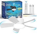 Hipappy 17'' Socket Fan Light with Remote, 2 Socket