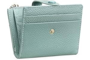 FALAN MULE Small Wallets for Women RFID Blocking Slim Bifold Leather Womens Wallet with Zipper Coin Purse