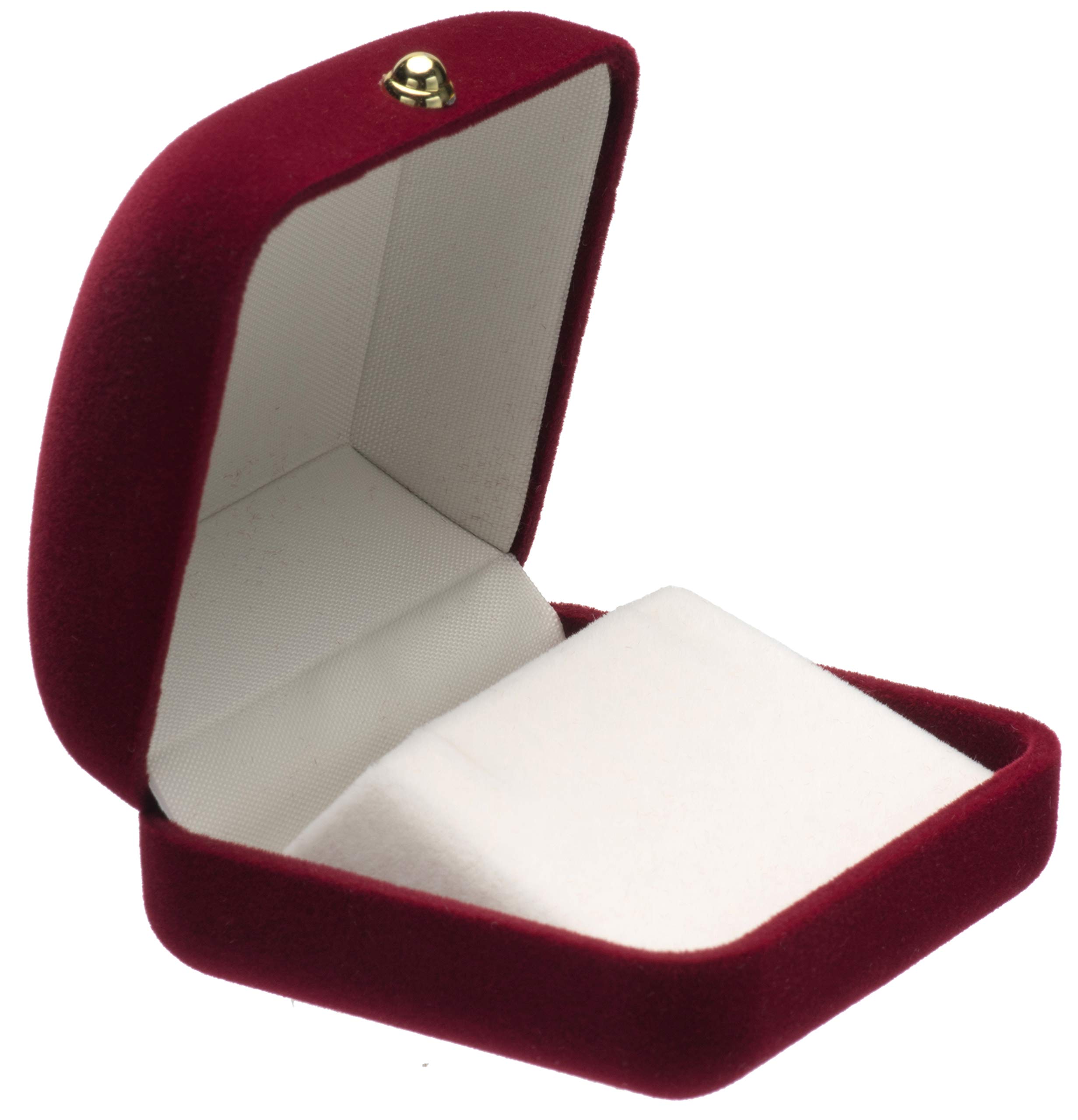 POKOFO Velvet Earrings Storage Box Jewelry Packaging Gift Showcase Display (Red)