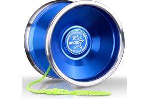 Hksod Yoyo Professional Bi-Metal Yoyo,Unresponsive Yoyo for Adults Advanced Players Predator 3 trick yoyo with Premium YOYO Bearings with Yo-Yo Accessories- Blue
