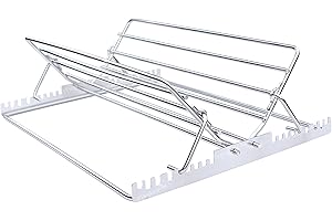 Meykers Roasting Rack Insert | Made of 304 Stainless Steel | for 9x13 Pan Oven Use | Dishwasher Safe | Adjustable Turkey Chicken Rack for Roasting Pan