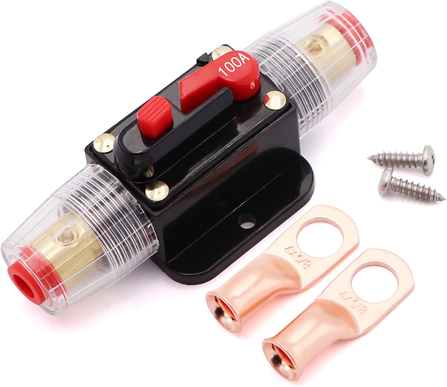 100A DC 12V24V PowMr Reset Fuse Holder 100 amp with Manual