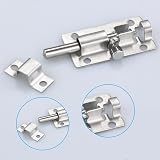 KZNKZN 2x 2 Inch Stainless Steel Sliding Bolt Latch Lock Silver for Doors view 3