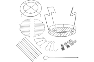 BBQ Future Turkey Fryer Parts Kit for Char-Broil The Big Easy Accessories with Bunk Bed Basket, Oil-Less Turkey Fryer Accessories Kit