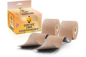 Sparthos Kinesiology Tape - Incredible Support for Athletic Sports and Recovery - Free Kinesiology Taping Guide! - Uncut 2 inch x 16.4 feet Roll