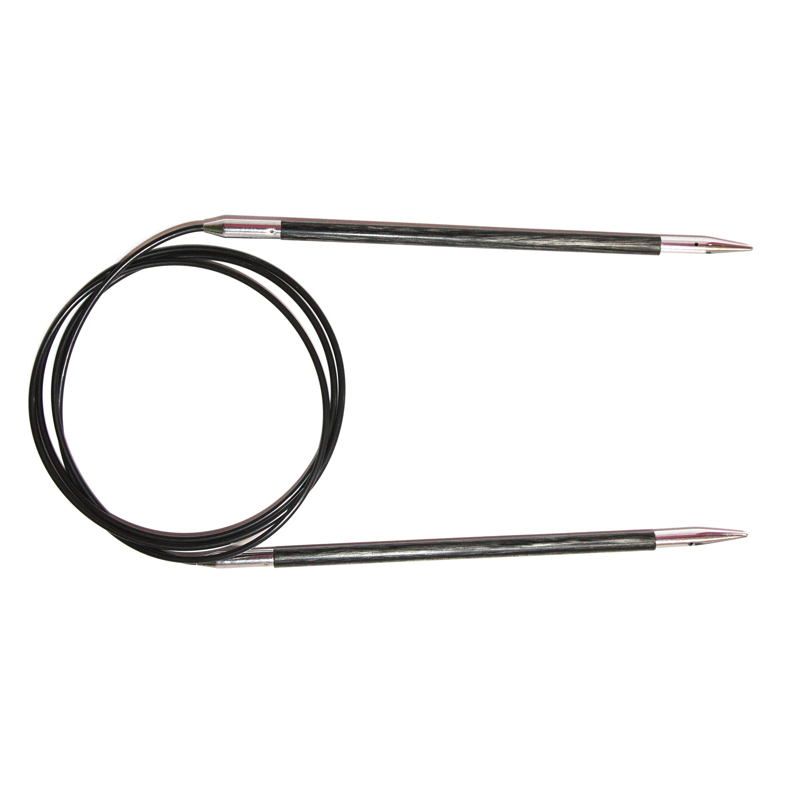 KNITPRO KP29056 Royale: Knitting Pins: Circular: Fixed: 40cm x 4.50mm, Birchwood, brass, Multi-Colour, 4.5mm