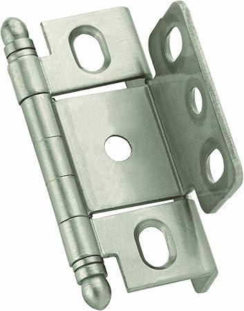 Amerock Pk3175tbg10 Full Inset Full Wrap Ball Tip Hinge With 3 4in 19mm Door Thick Satin Nickel Cabinet And Furniture Hinges Amazon Com