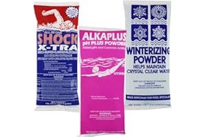 Rx Clear Pool Closing Kit for Above Ground and Inground Swimming Pools | Pool Winter Closing Chemicals | Pool Winterizing Kit | Includes: pH Powder, Shock, & Winterizing Powder | Up to 10,000 Gallons