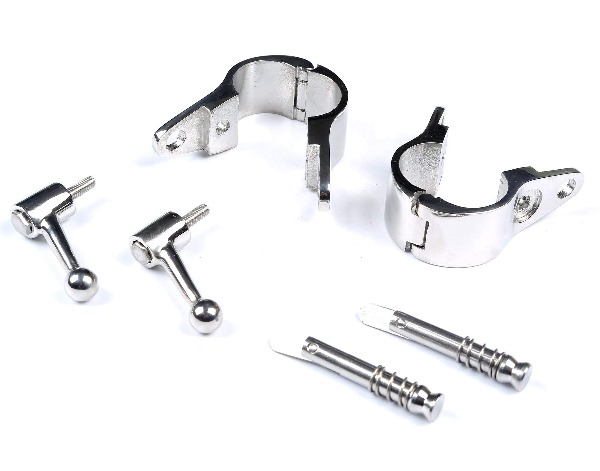 Mxeol Bimini Canopy Top Rail Mount Hinge W/Boat Pin & Cam Clamp Quick