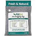 AIRJOI Bamboo Charcoal Air Purifying Bag (Single Unit), Activated Charcoal Odor Absorber, Natural Air Freshener Removes Odor and Moisture, Odor Eliminator for Car, Closet, Bathroom, Pets, Shoes