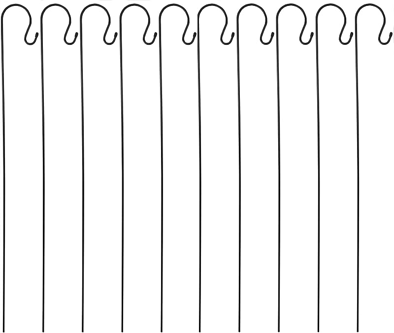 Selections Metal Shepherd's Crook Garden Hook 1m - Pack of 10