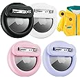 Apple Airtag Holder for Kids, 4 Pack Airtag Kids Hidden Holder with Safety Pins, GPS Tracker Case for Children, Elderly, Hidden Inside Clothes, Shoe, Backpack (Black+Pink+White+Purple)