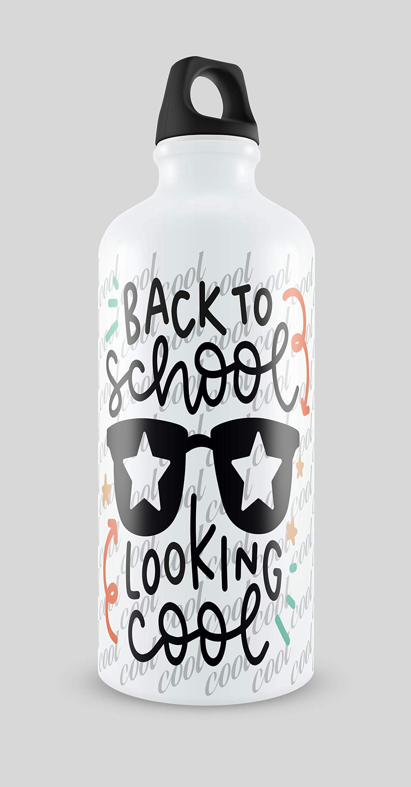 Tuelip Aluminium Printed Water Bottle 750 ML (Back to School Looking Cool)