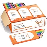 Shuttle Art 360 PCS Colored Pencils Bulk, 12 Assorted Colors, Pack of 30, Break-resistant, Pre-sharpened Colored Pencils for 