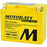 MotoBatt DB Electrical MBT12B4 Battery Compatible With/Replacement For Motobatt Battery 11Ah,Ducati, Triumph, Yamaha Motorcycle