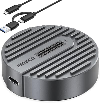 FIDECO M.2 NVMe SATA USB Adapter 10Gbps USB 3.2 Gen 2 NVMe SSD Reader USB C