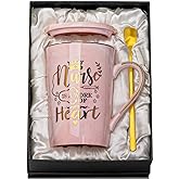 Nurse Gifts for Women, Funny Nurse Mug with Gold Print, Nurses Week Retirement Graduation Appreciation Present, School Nursing Student RN Practitioner, 14oz Pink Marbled Ceramic Cup, Nice Gift Boxed