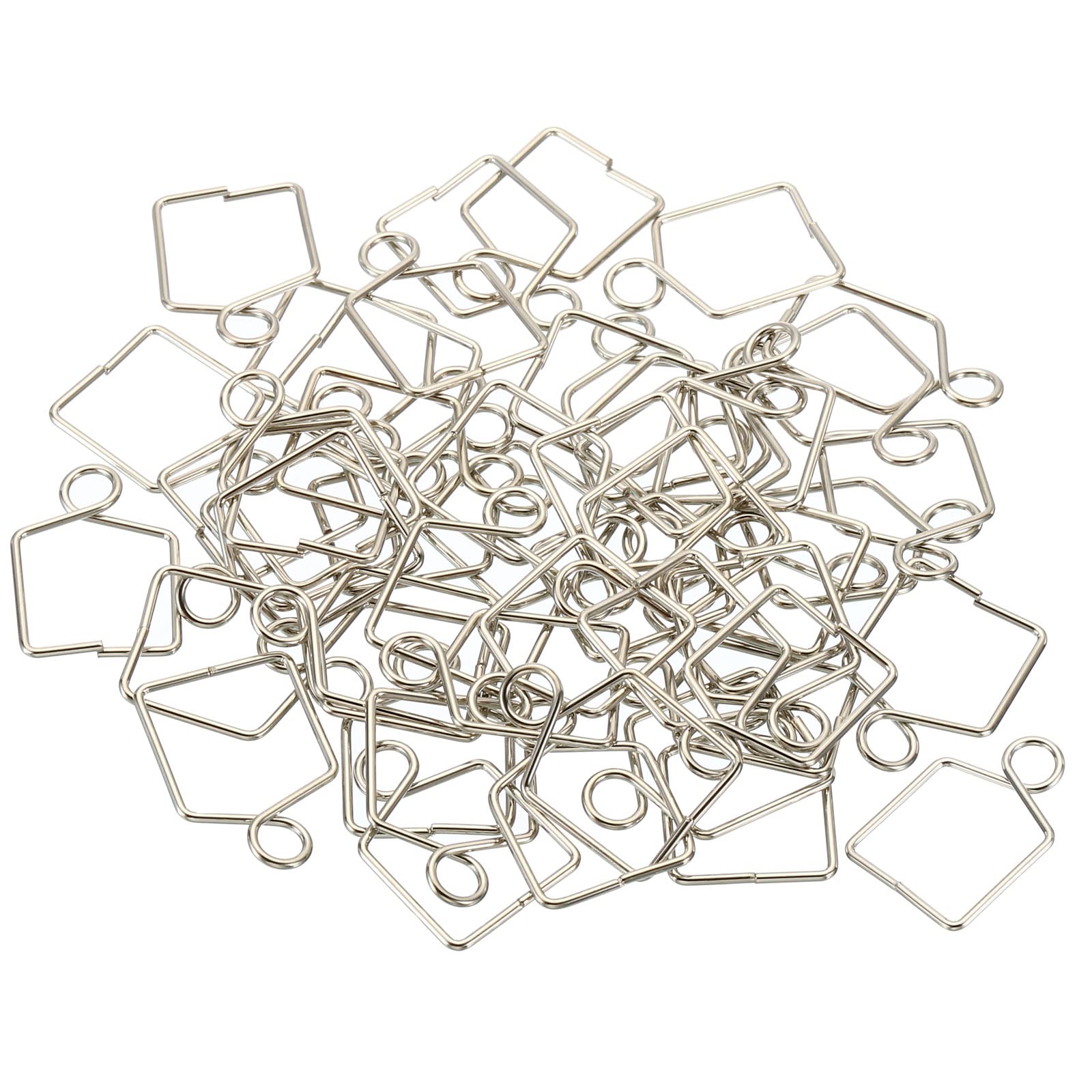 PATIKIL Chandelier Connector Clip, 50 Pack 20mm L x 14mm W Crystal Chandelier Buckle Replacement for DIY Fastening Crystals Ball Prism Parts, Silver
