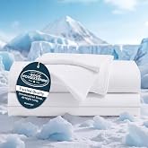 Breescape Cooling Sheets King Size, 4 Piece Set, Silky Soft, Grip Fit White | BlendTek&trade; Bed Sheet Set for Hot Sleepers &amp; Night Sweats, Breathable, 18" Deep Pocket, Side Pockets, Gentle on Skin &amp; Hair