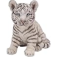 Hi Line Tiger Baby Sitting Statue, 9.5-inch Height