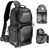 K&F CONCEPT Camera Sling Bag Crossbody Bag Hardshell Camera Shoulder Backpack DSLR/SLR/Mirrorless Camera Case Photography Bags for Photographer