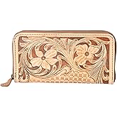 Merbaa Western Chic Charries Tooled Handmade Bifold Wallet