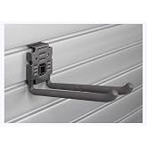 HandiWall 8" Double Hook with Locking Bracket for Tool Storage on Garage Slatwall Panels