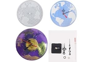 ASAISWO Clock Resin Mold Earth Clock Mold Clock Jewelry Resin Casting Molds Handmade Silicone Mold for Resin Candle Making Molds Craft Supplies 3D Mold Resin Mold Sculpture Mold Resin DIY Mold